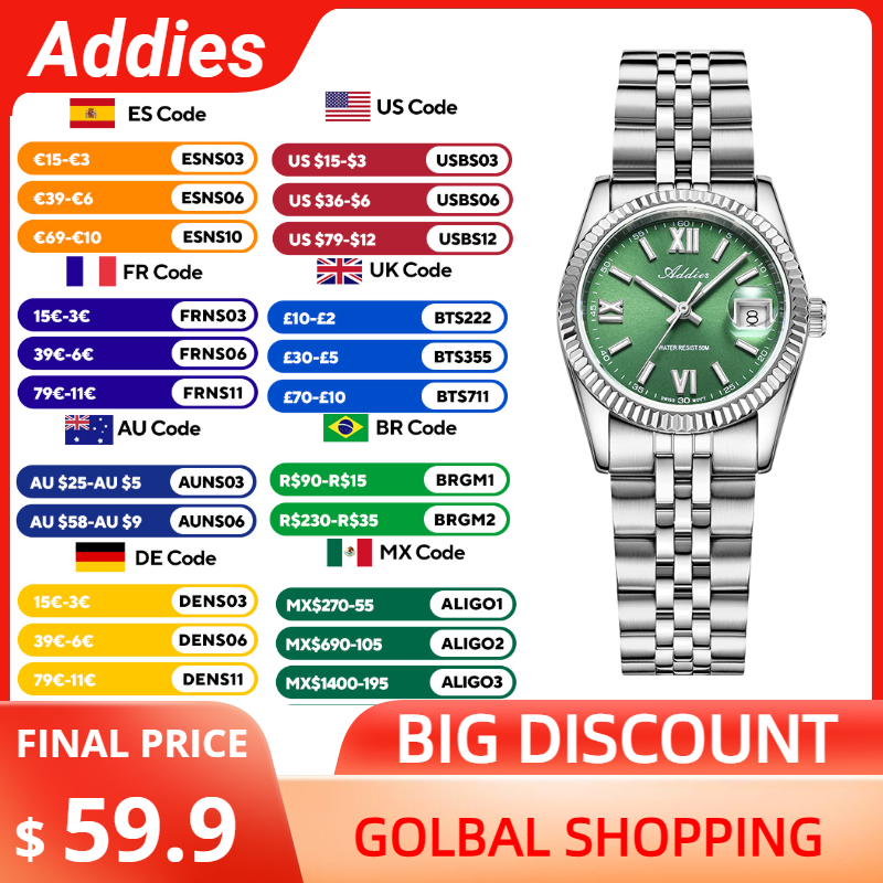 Luxury Watch And Bracelet - Addies Hochwertige Luxusuhr für Damen, Saphirglas,