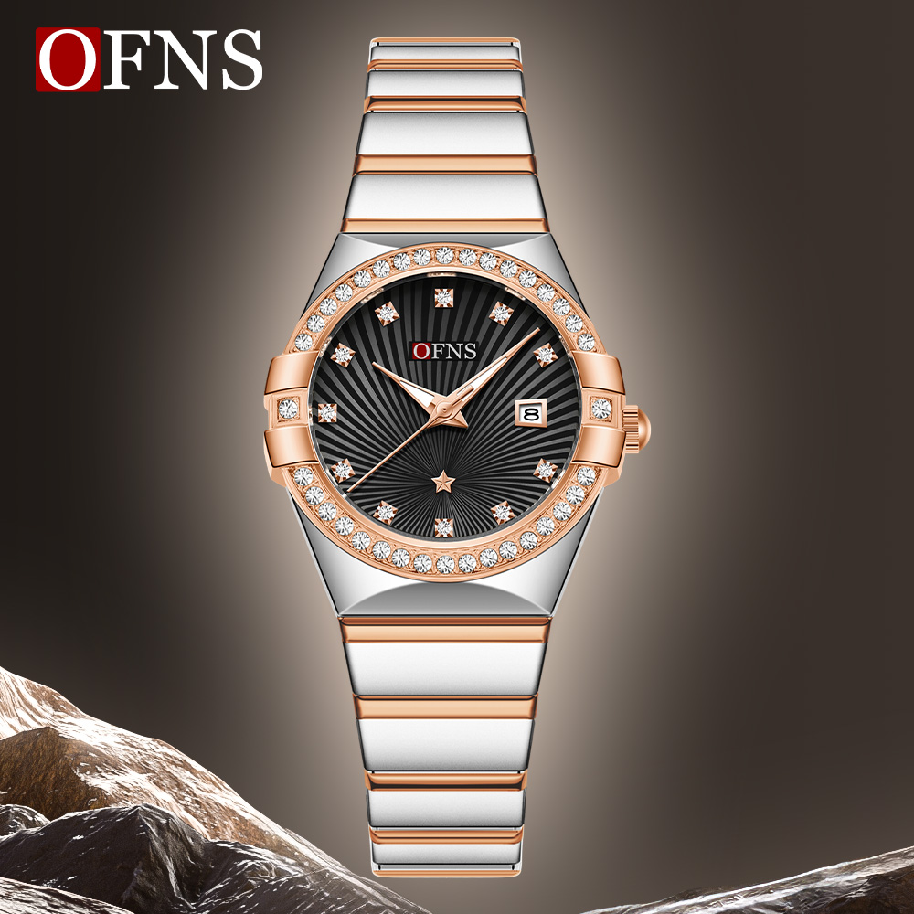 Luxury Watch Store - OFNS Neue 1569 Luxus-Damen-Quarzuhr, eingelegt mit