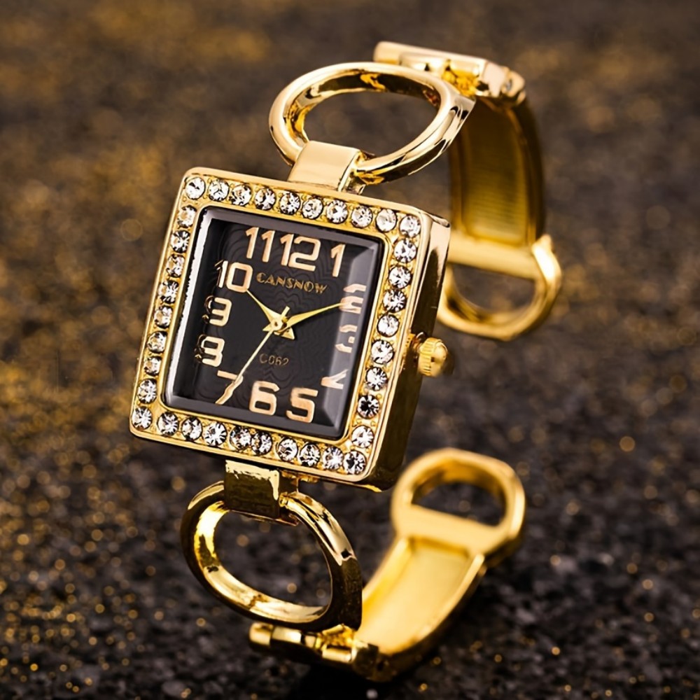 Luxury Watch Square - Luxus Mode Strass Quadratischen Zifferblatt Quarzuhr