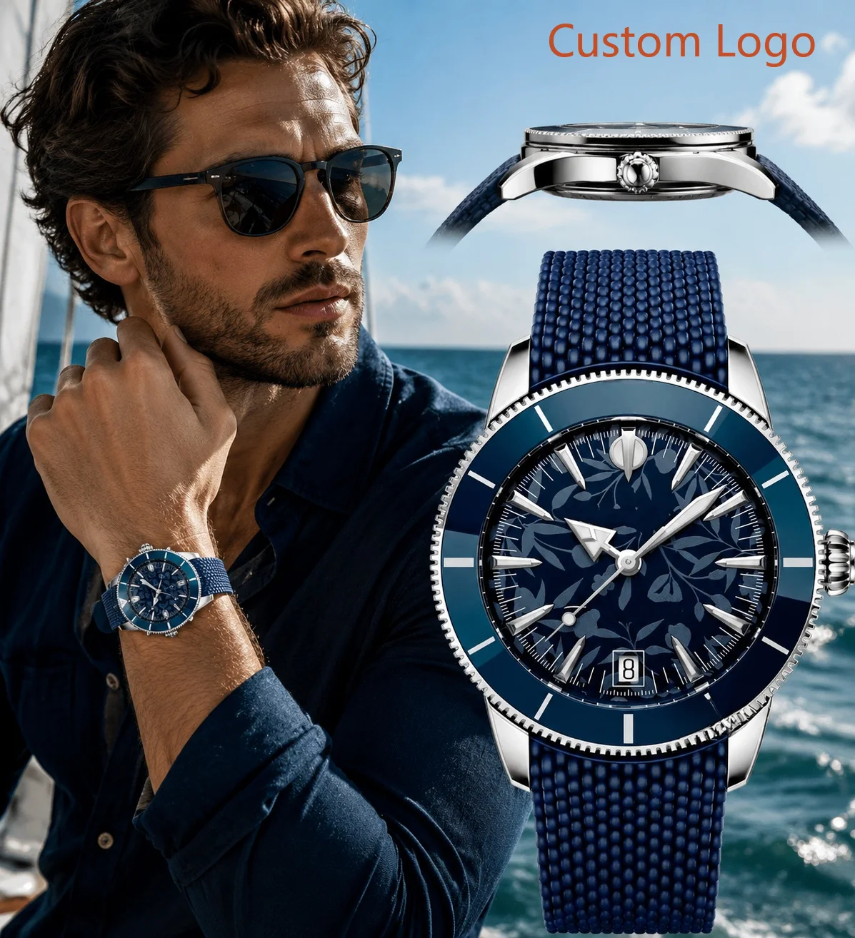Luxury Watch Strap - Herren 46mm Taucheruhr Automatik mit drehbarer