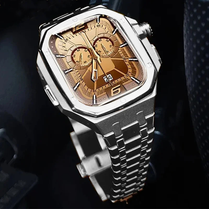 Luxury Watch Kit - Luxuriöses Edelstahlgehäuse Mod Kit für Apple