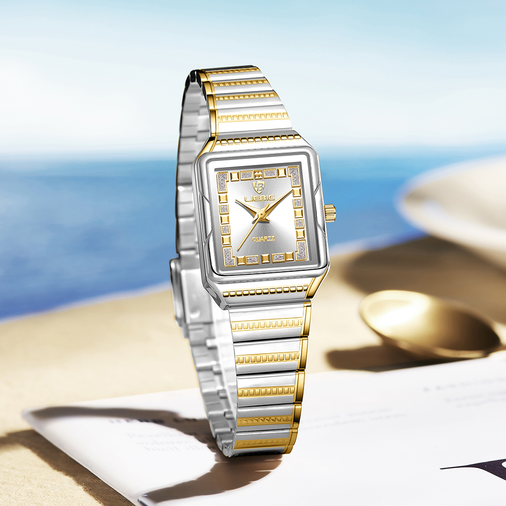 Luxury Watch List - LIEBIG Modische Wasserdichte Armbanduhr Damen Edelstahlband
