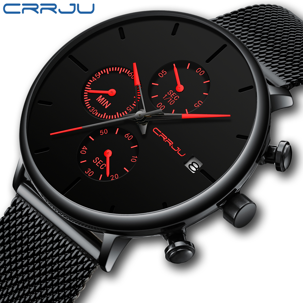 Luxury Watch Unique - CRRJU Herrenuhren, luxuriöse Sport-Armbanduhr, einzigartiges Design,