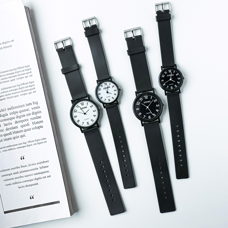Luxury Watch Strap - Einfache schwarze Uhr Quarzuhren für Frauen