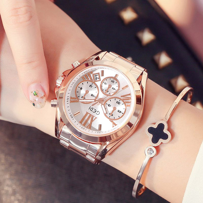 Luxus Rose Gold Frauen Beiläuf – Luxury Watch Unique Bewertung und Preis