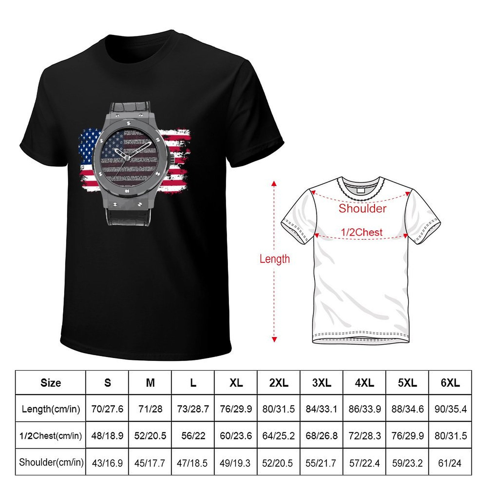 LUXURY WATCH DRAWING T-Shirt H – Luxury Watch Drawing Bewertung und Preis