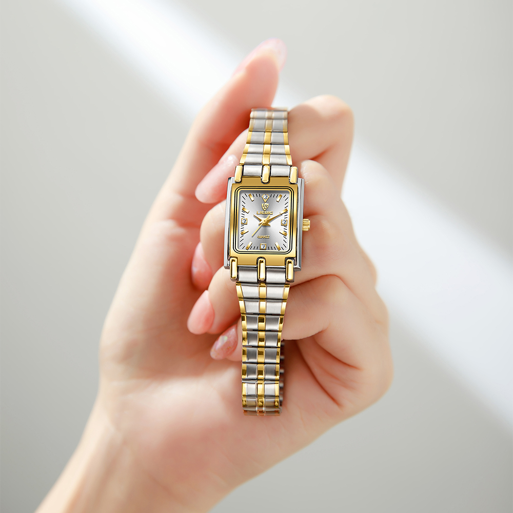 Marke Luxus Stahl Armband weib – Luxury Watch Square Bewertung und Preis