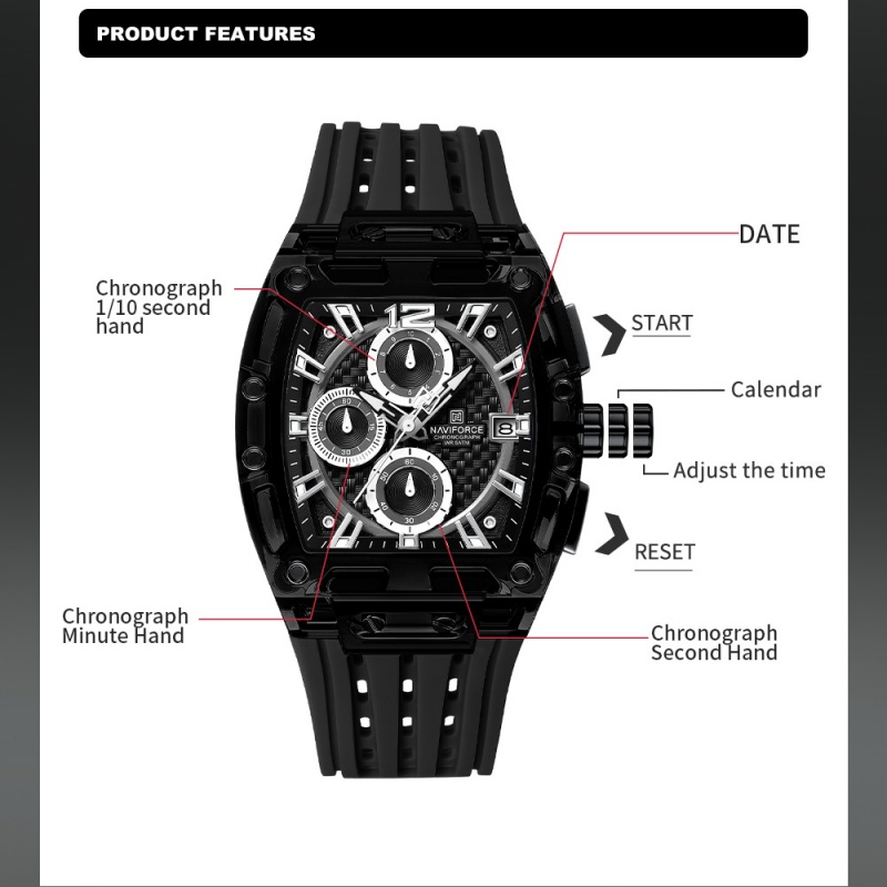 NAVIFORCE Herrenuhr 5ATM Wasse – Luxury Watch Strap Bewertung und Preis