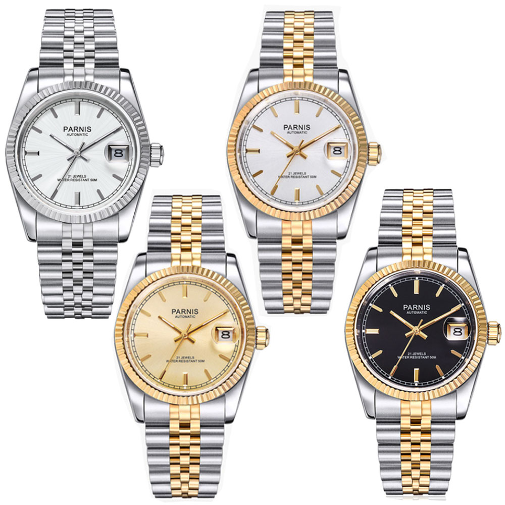 Parnis 36 mm Herren-Automatiku – Rolex Watch Datejust Bewertung und Preis
