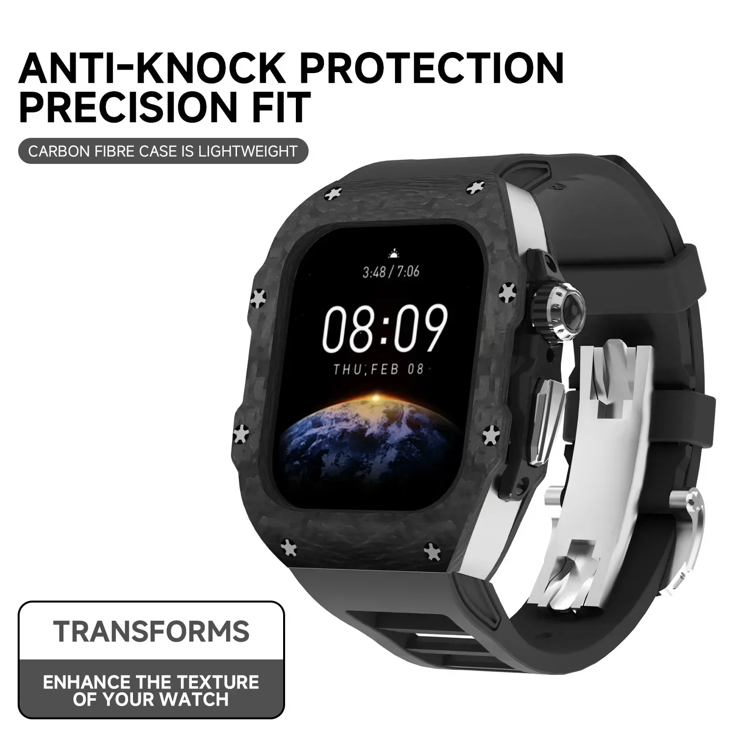 Carbonfaser-Gehäuse für Apple  – Luxury Watch Kit Bewertung und Preis