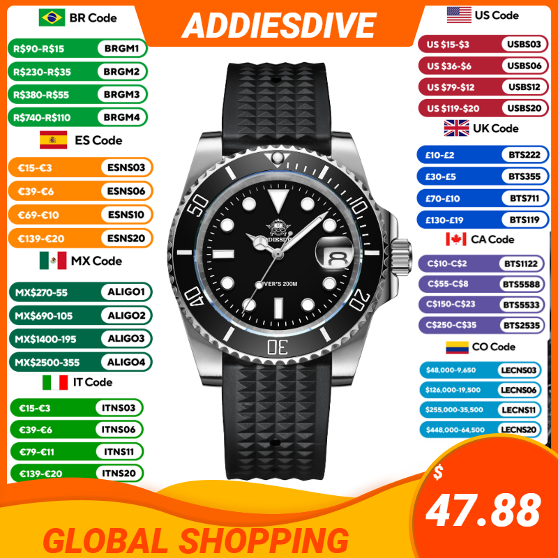 ADDIESDIVE Luxus Edelstahl Qua – Luxury Watch Drawing Bewertung und Preis